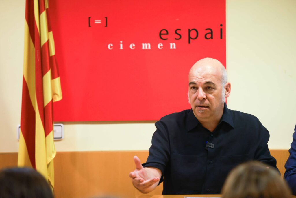 David Minoves durant la presentació de l'informe (Raquel Pérez, Generalitat de Catalunya)
